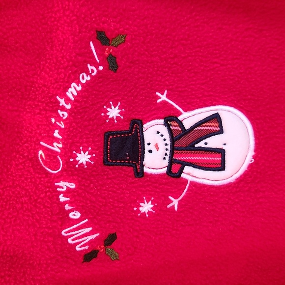 North Crest, Christmas, Holiday Merry Christmas,  Snowman Zip-Up Soft Sweater - Picture 5 of 6